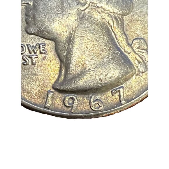 1967 25c Washington Quarter Double Die no Mint Mark - Picture 5 of 5